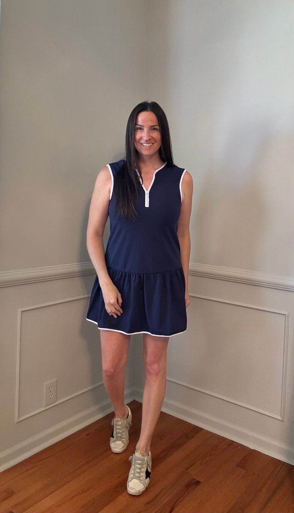 She’s Sporty Navy Athletic Shift Dress