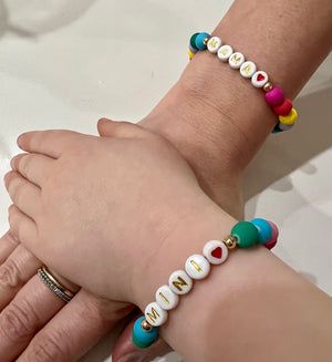 Mama & Mini Rainbow Bracelet Set in