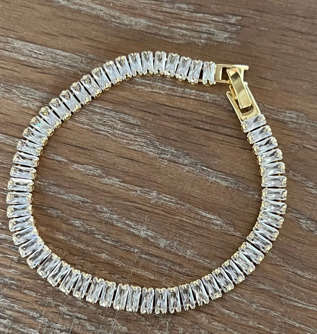 Gold CZ Tennis Bracelet