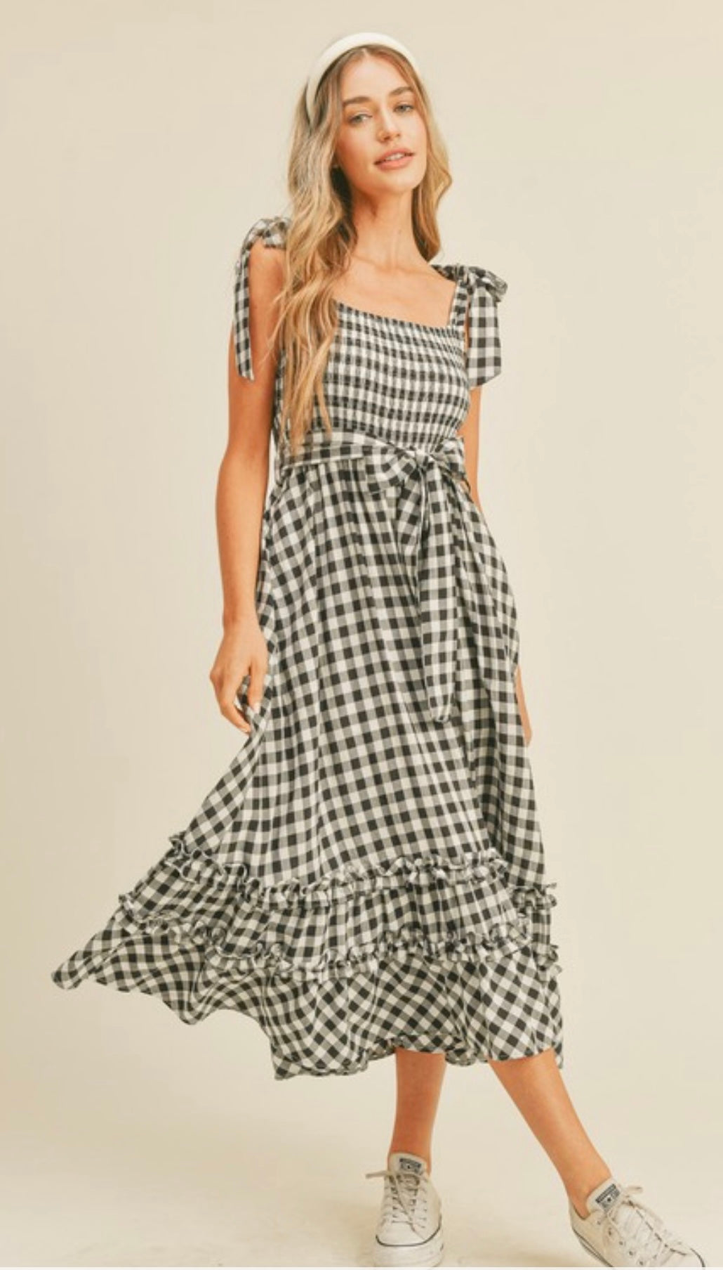 Check Her Out Gingham Dress