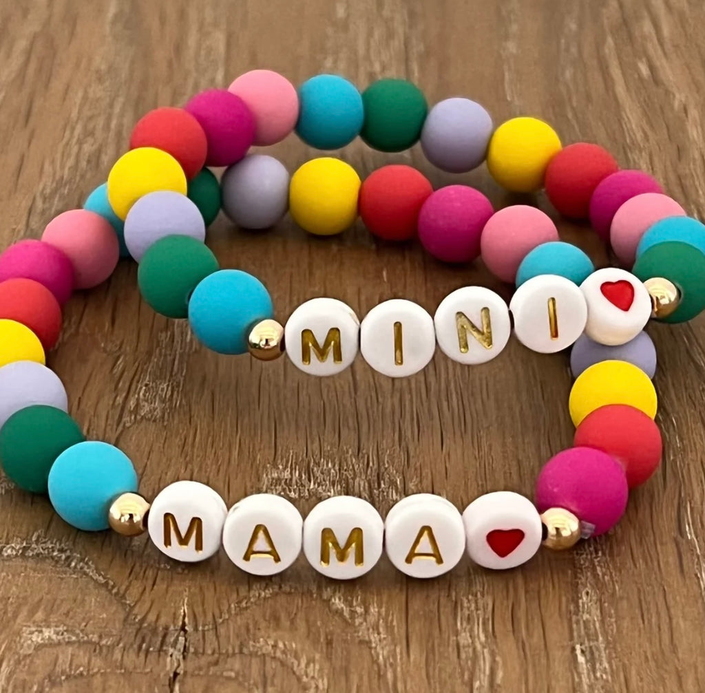Mama & Mini Rainbow Bracelet Set in
